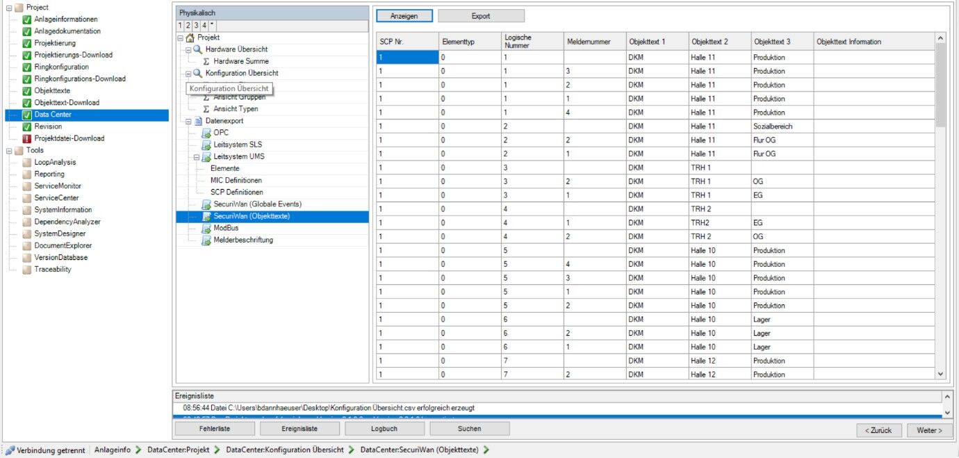 Data Center Export