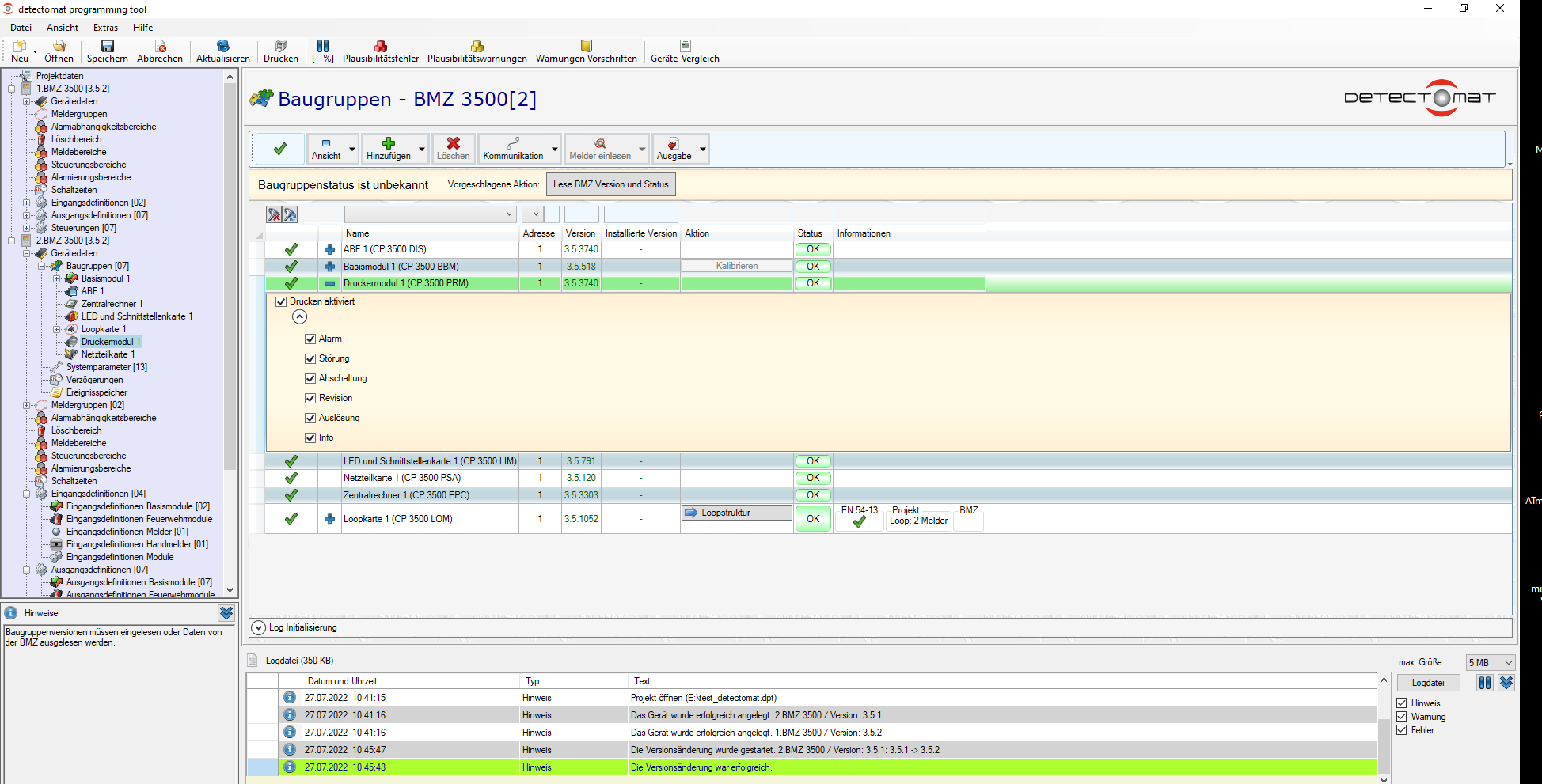 Programmierung DC3500