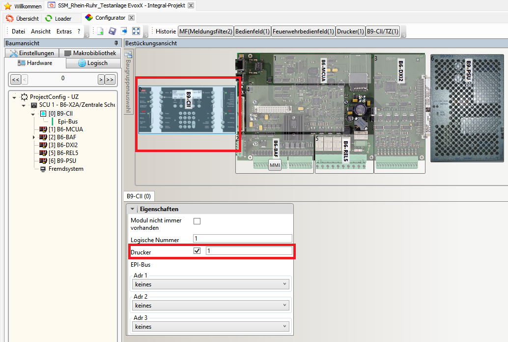 Hardware – Drucker anlegen