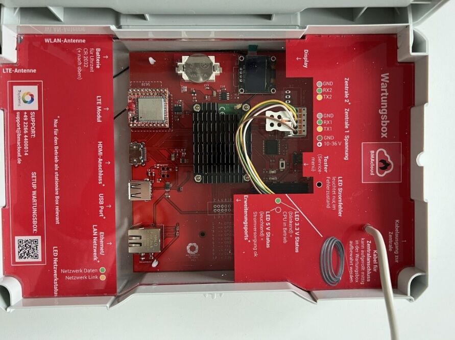 Wartungsbox V4 Innenansicht