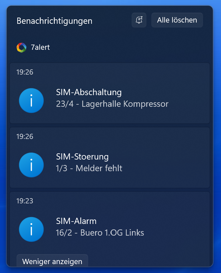 Windows 11 Benachrichtigungscenter