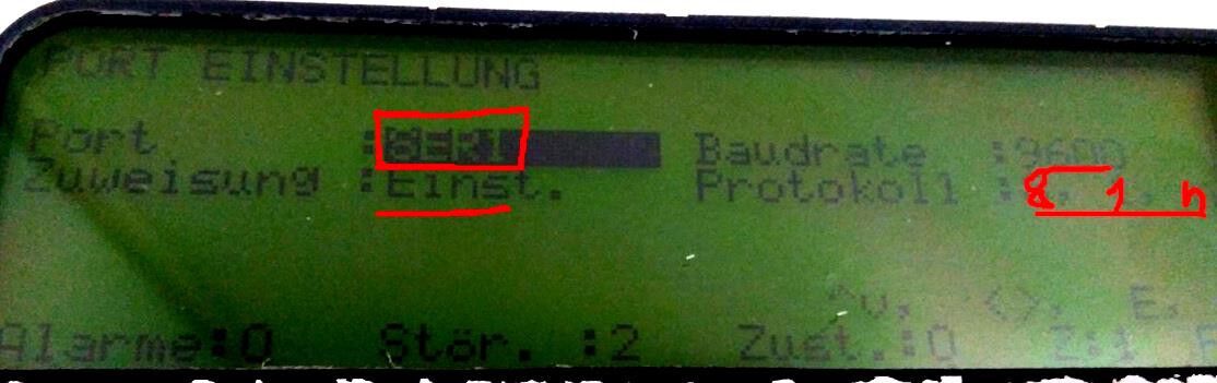 SER1 Einstellungen