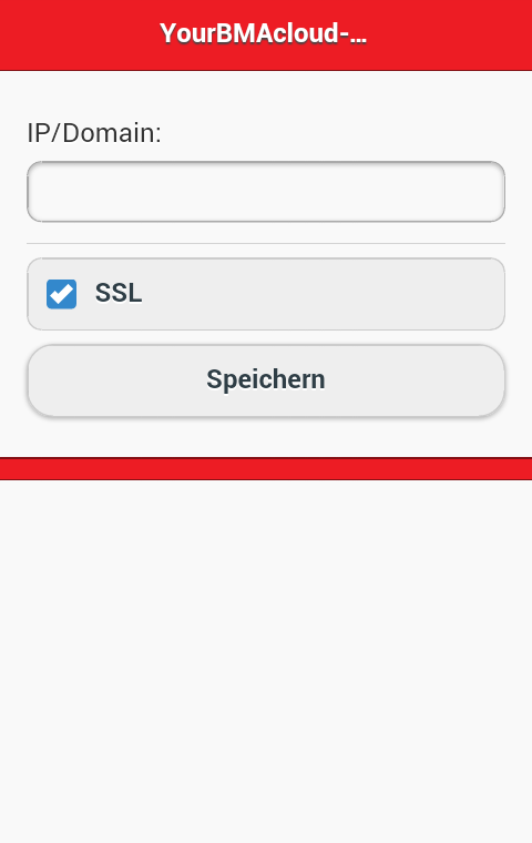 Your BMAcloud Domain Einstellung