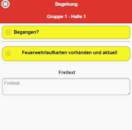 Prüfpunkte der Begehung