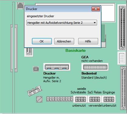 Basiskarte – Drucker typ wählen