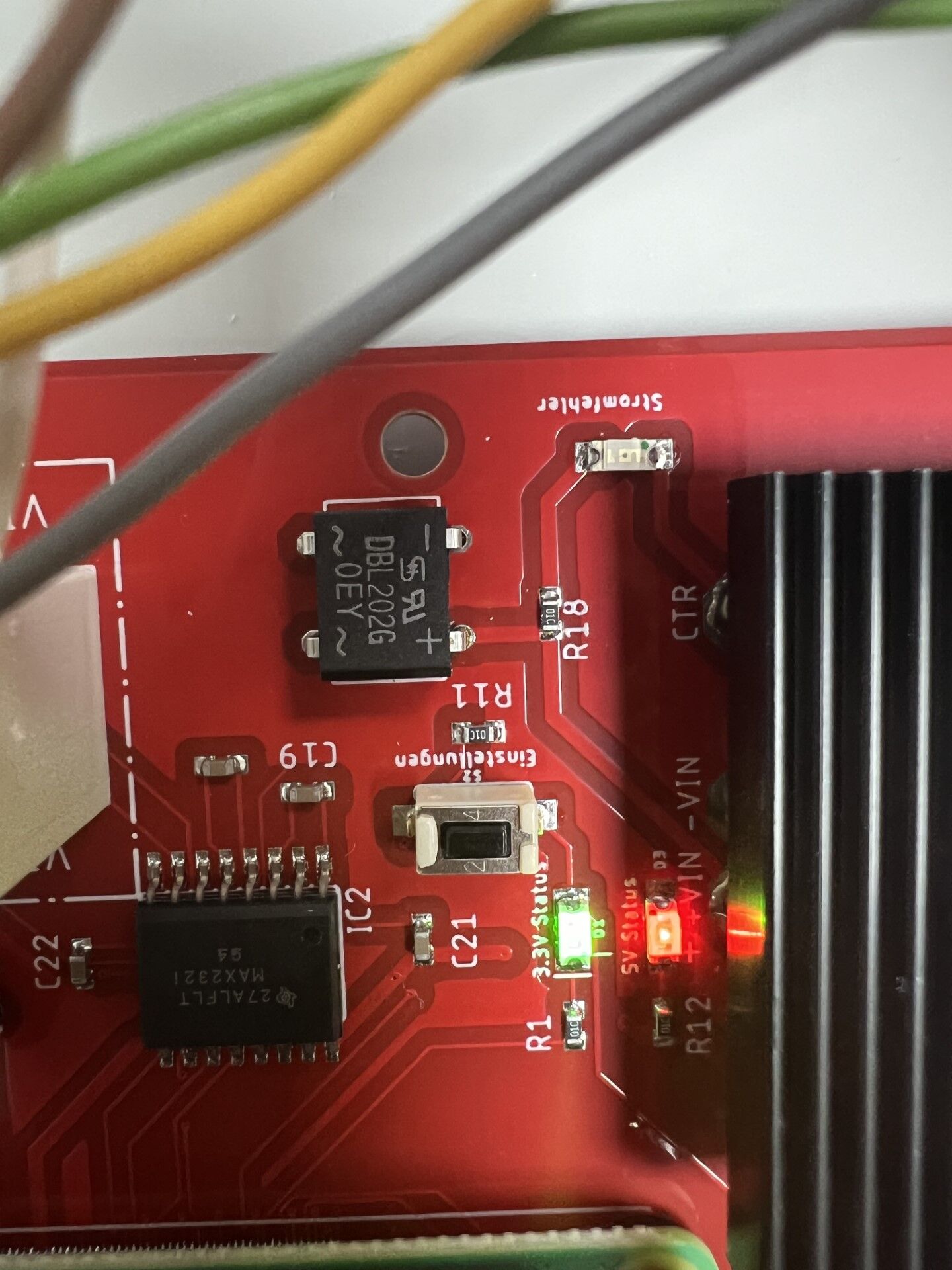 Display und Taster Wartungsbox V4