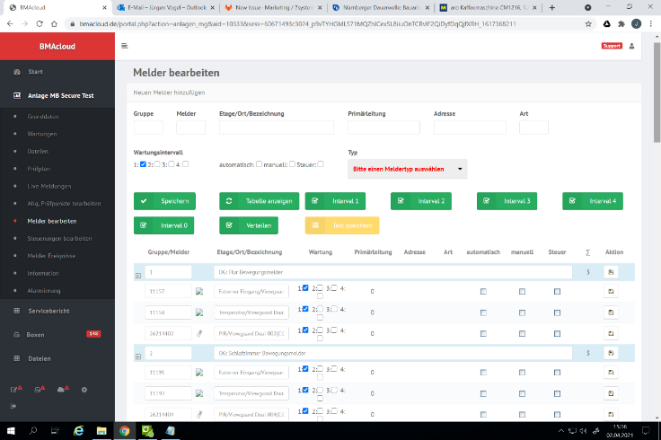 BMAcloud Anlage erstellen