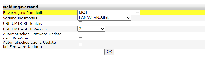 MQTT Einstellung