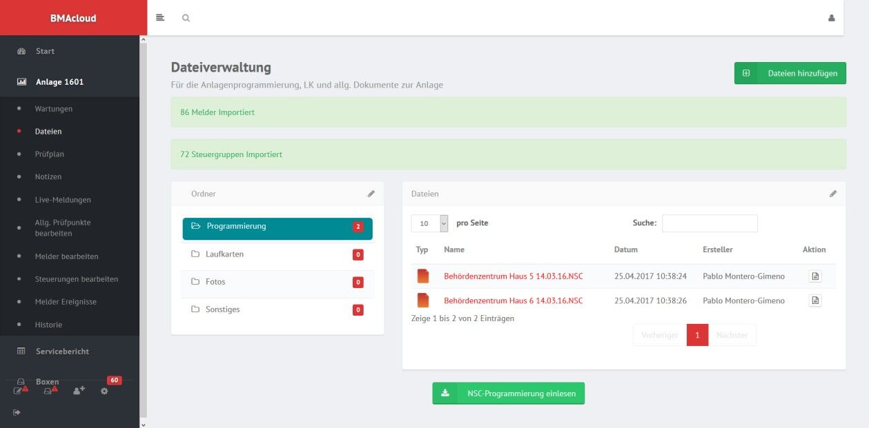 Upload mit Offset